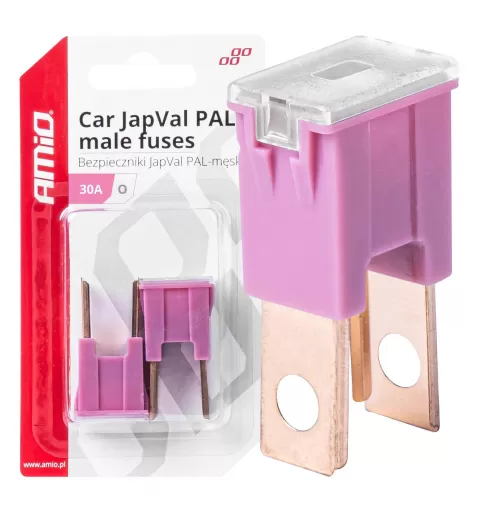 Automobilio JapVal PAL vyriško tipo O formos saugikliai 30A AMIO-03397