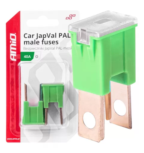 Automobilio JapVal PAL vyriško tipo O formos saugikliai 40A AMIO-03398