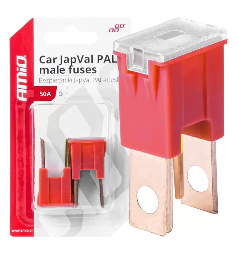 Automobilio JapVal PAL vyriško tipo O formos saugikliai 50A AMIO-03399