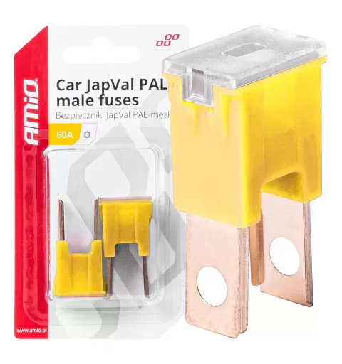 Automobilio JapVal PAL vyriško tipo O formos saugikliai 60A AMIO-03400