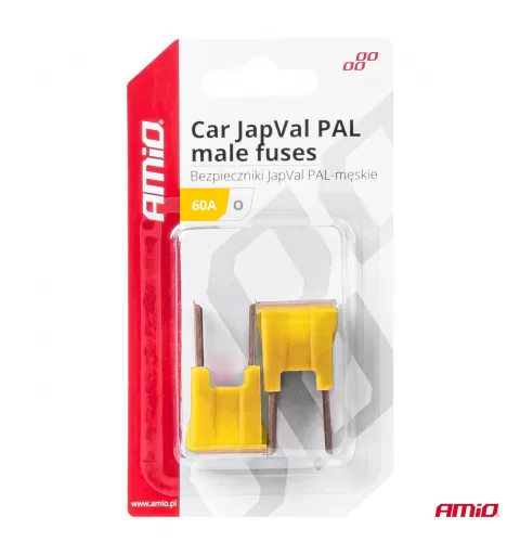 Automobilio JapVal PAL vyriško tipo O formos saugikliai 60A AMIO-03400