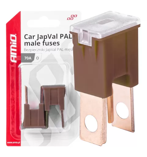 Automobilio JapVal PAL vyriško tipo O formos saugikliai 70A AMIO-03401