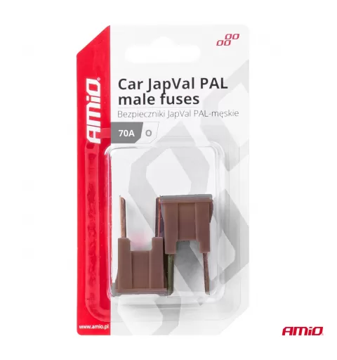 Automobilio JapVal PAL vyriško tipo O formos saugikliai 70A AMIO-03401