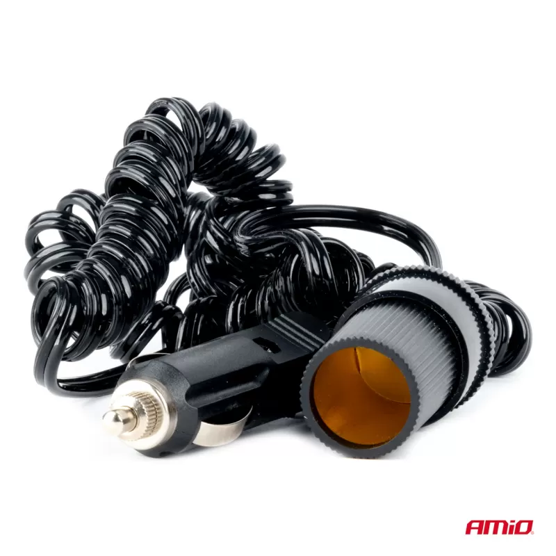 Automobilio žiebtuvėlio lizdo prailgintuvas 12V 24V 300cm AMIO-03805