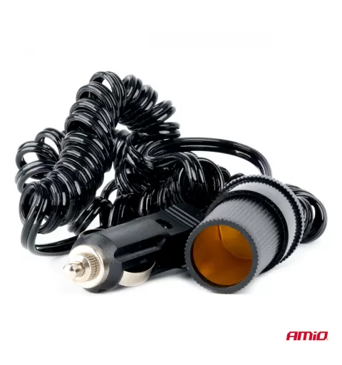 Automobilio žiebtuvėlio lizdo prailgintuvas 12V 24V 300cm AMIO-03805