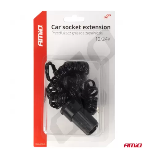 Automobilio žiebtuvėlio lizdo prailgintuvas 12V 24V 300cm AMIO-03805