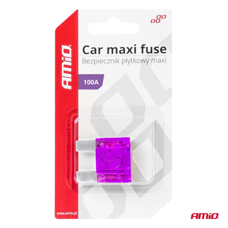 Automobilio MAXI tipo saugiklis 100A AMIO-03387