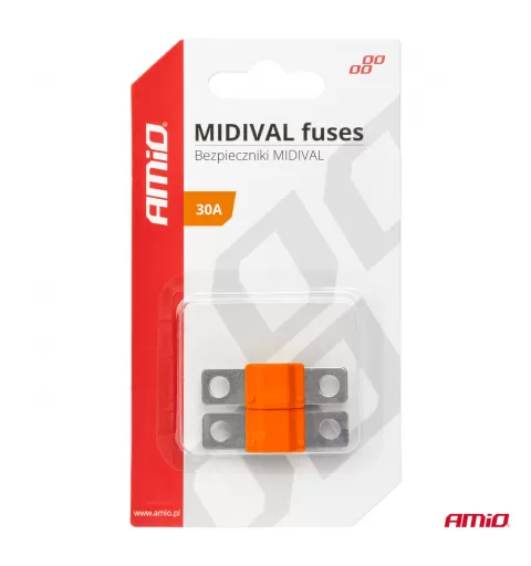 Automobilio MIDIVAL saugikliai 30A AMIO-03473