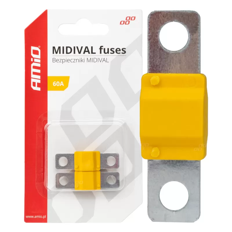 Automobilio MIDIVAL saugikliai 60A AMIO-03476