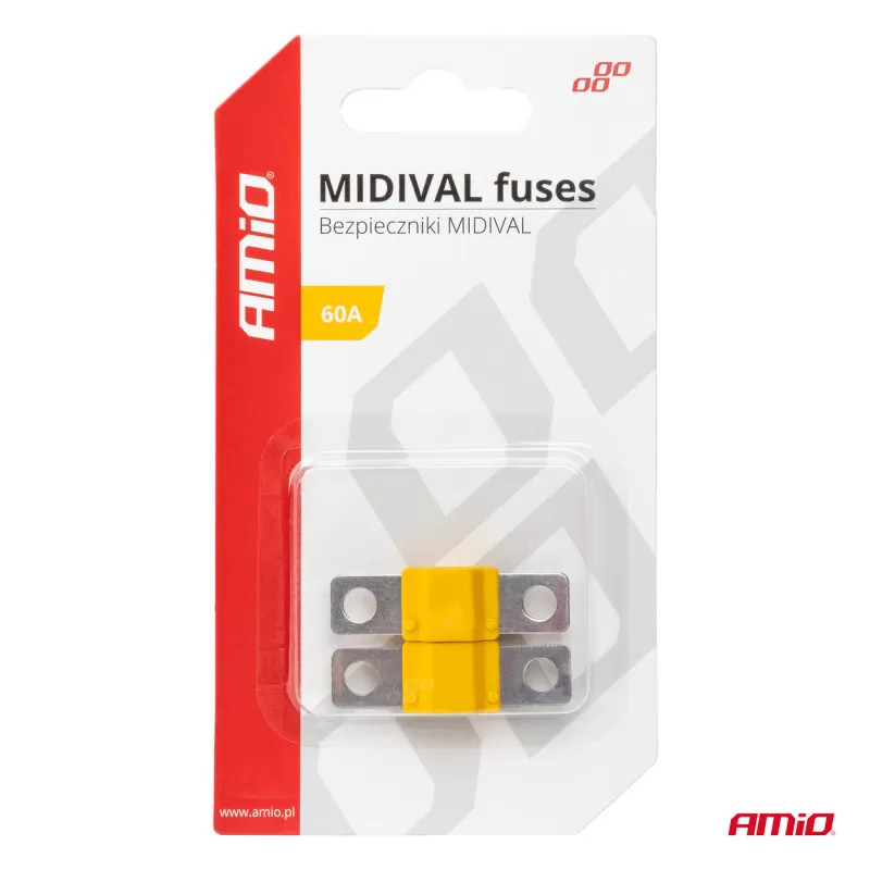 Automobilio MIDIVAL saugikliai 60A AMIO-03476