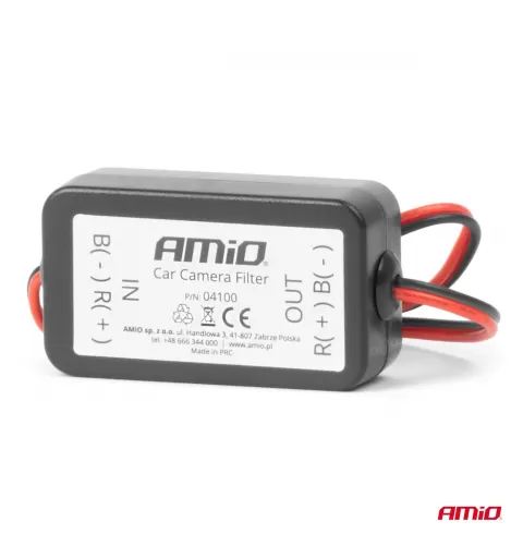 Automobilio maitinimo signalo filtras, trukdžių slopinimo, 12V AMIO-04100