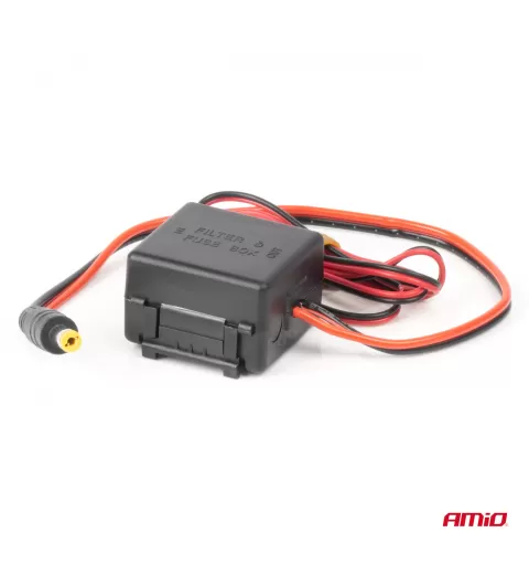 Automobilio maitinimo signalo filtras, trukdžių slopinimo, su kištuku, 12V AMIO-04101