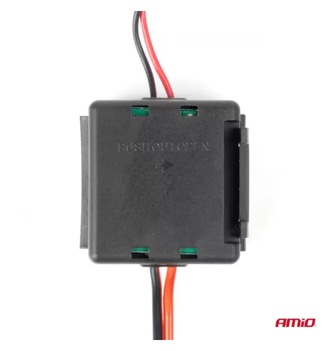 Automobilio maitinimo signalo filtras, trukdžių slopinimo, su kištuku, 12V AMIO-04101