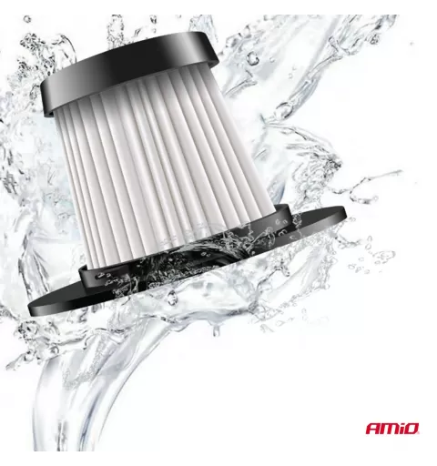 Automobilinis dulkių siurblys 12V 60W HEPA 5kPa AMIO-03691