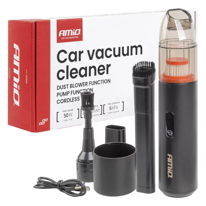 Automobilinis dulkių siurblys 6 kPa 50W 150ml AMIO-04888