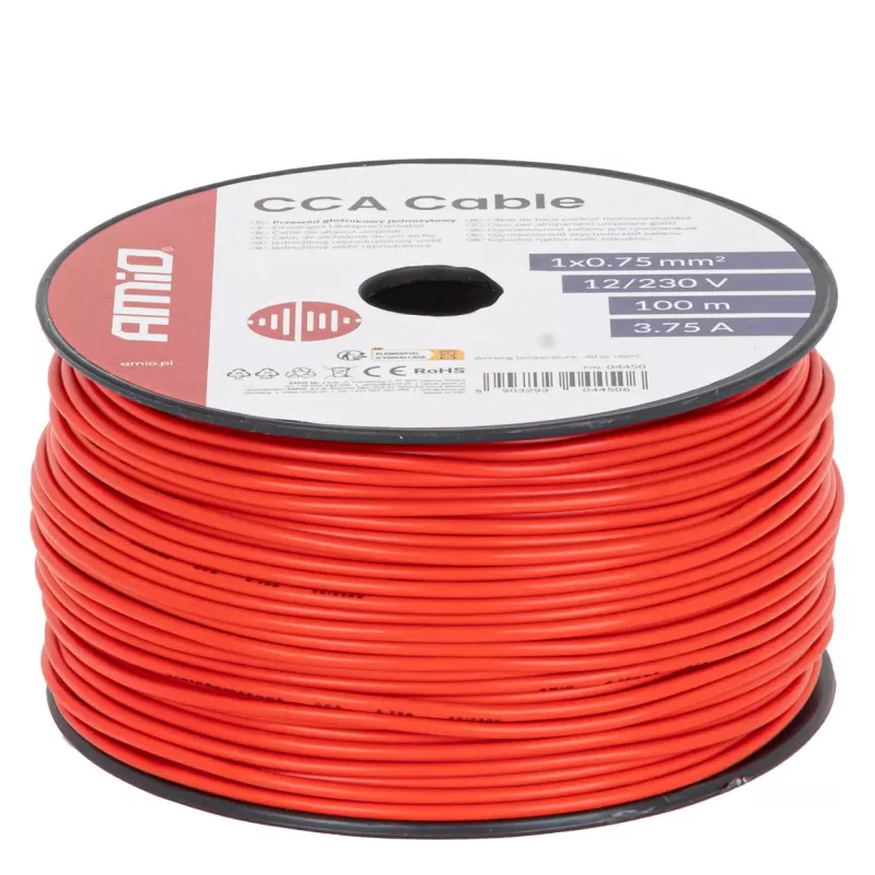 CCA laidas 1x0,75mm² 100m 3,75A 12/230V AMIO-04450