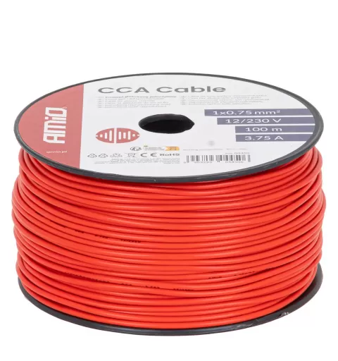 CCA laidas 1x0,75mm² 100m 3,75A 12/230V AMIO-04450