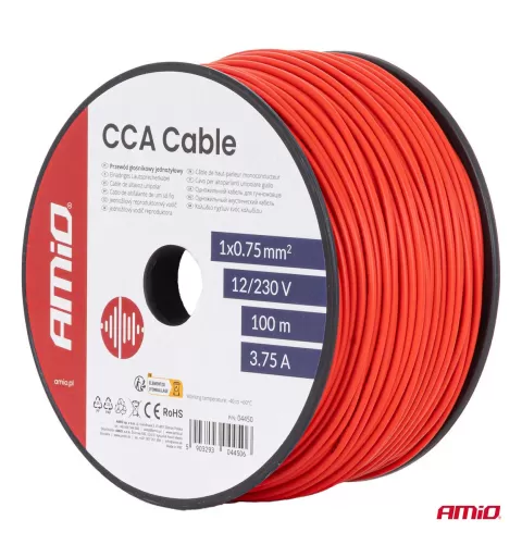 CCA laidas 1x0,75mm² 100m 3,75A 12/230V AMIO-04450