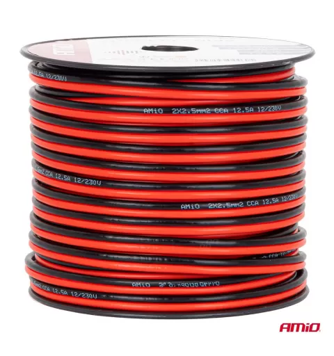 CCA laidas 2x2,5mm² 50m 12,5A AMIO-04460