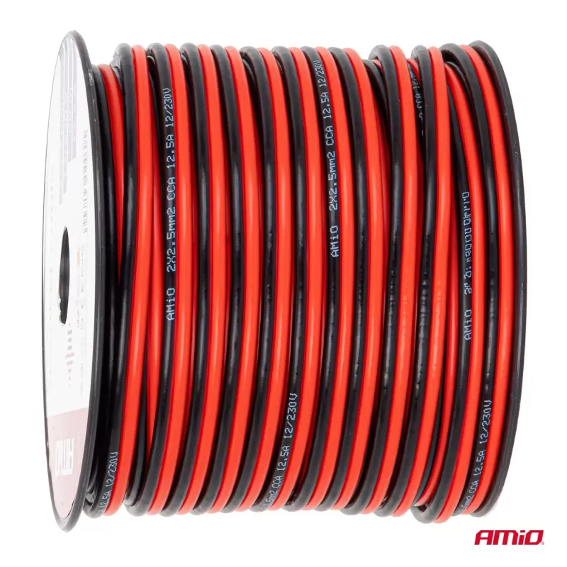 CCA laidas 2x2,5mm² 50m 12,5A AMIO-04460