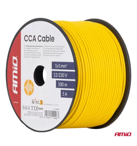 CCA laidas 1x1mm² 100m 5A 12/230V AMIO-04448