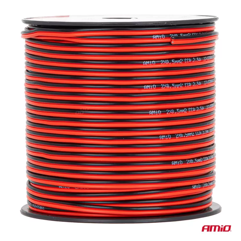 CCA garsiakalbio laidas 2x0,5mm² 100m 2,5A AMIO-04456