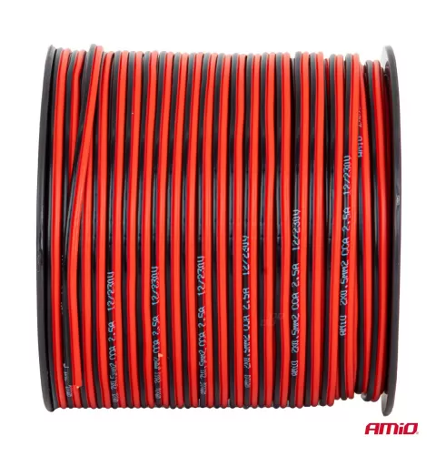CCA garsiakalbio laidas 2x0,5mm² 100m 2,5A AMIO-04456