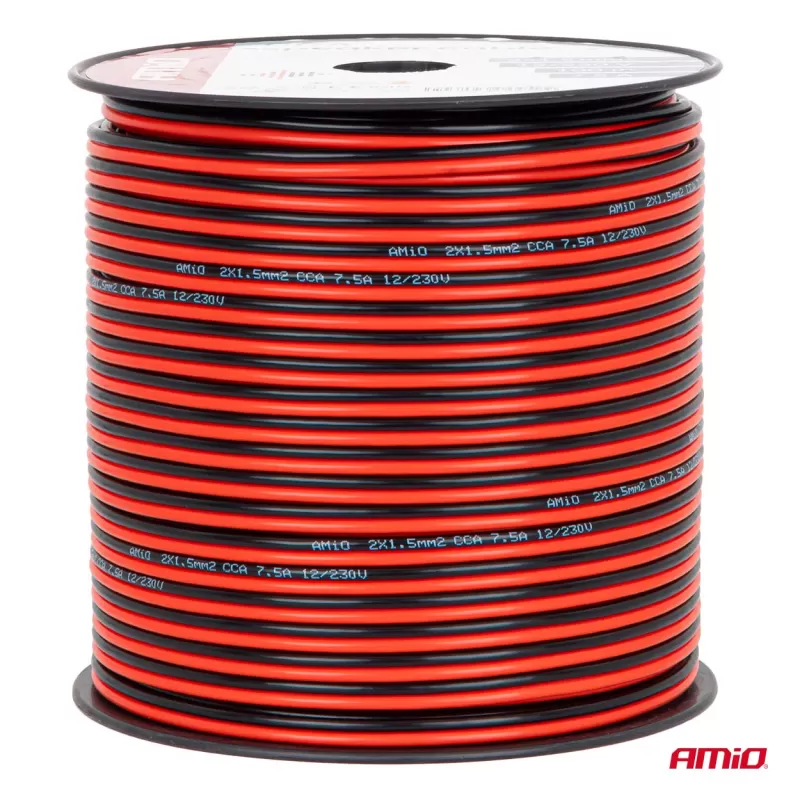CCA garsiakalbio laidas 2x1,5mm² 100m 7,5A AMIO-04459