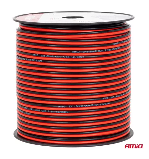CCA garsiakalbio laidas 2x1,5mm² 100m 7,5A AMIO-04459