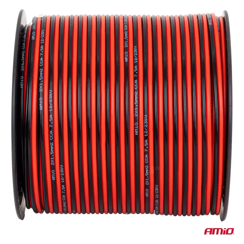 CCA garsiakalbio laidas 2x1,5mm² 100m 7,5A AMIO-04459