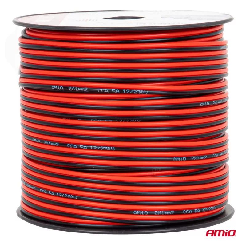 CCA garsiakalbio laidas 2x1mm² 100m 5A AMIO-04458