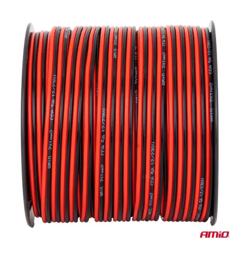 CCA garsiakalbio laidas 2x1mm² 100m 5A AMIO-04458