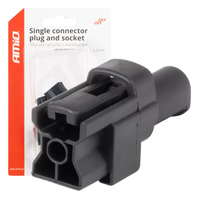 Jungties kištuko ir lizdo rinkinys, 1 kontaktas, 2,2mm, AMIO-04345
