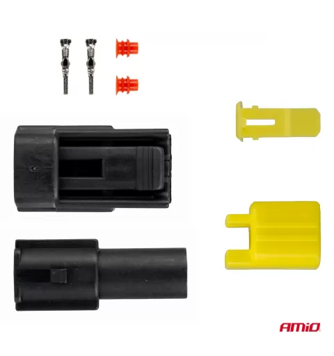 Jungties kištuko ir lizdo rinkinys, 1 kontaktas, 2,2mm, AMIO-04345