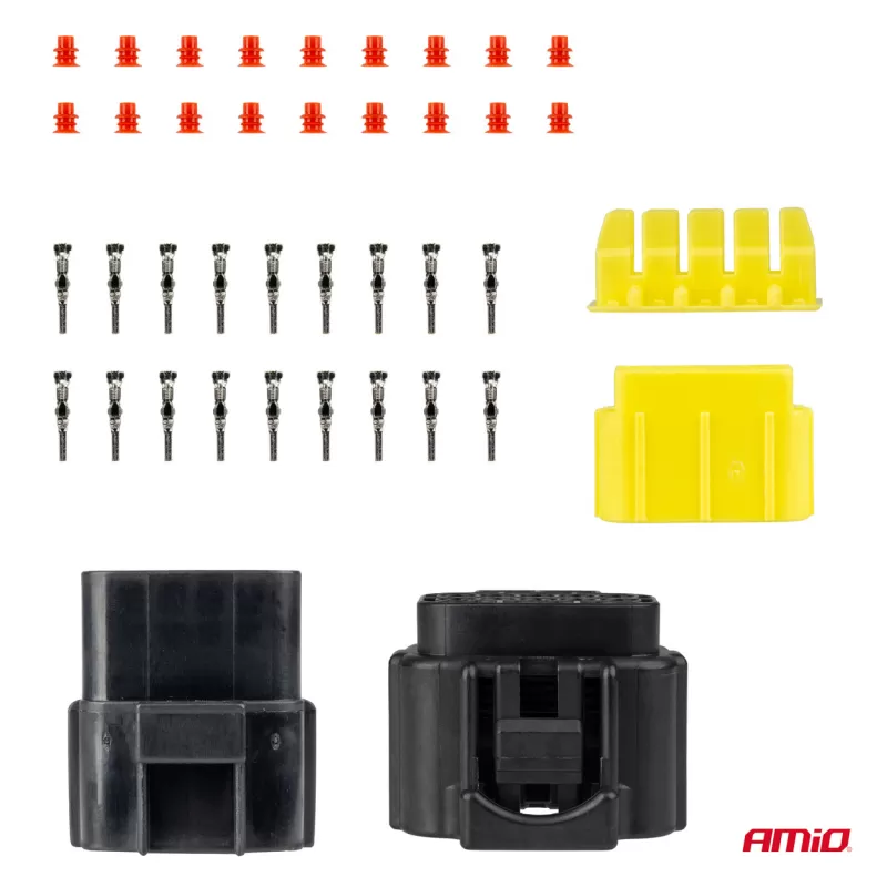Jungties kištuko ir lizdo rinkinys, 10 kontaktų, 2,2mm, AMIO-04351