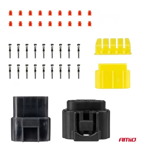 Jungties kištuko ir lizdo rinkinys, 10 kontaktų, 2,2mm, AMIO-04351