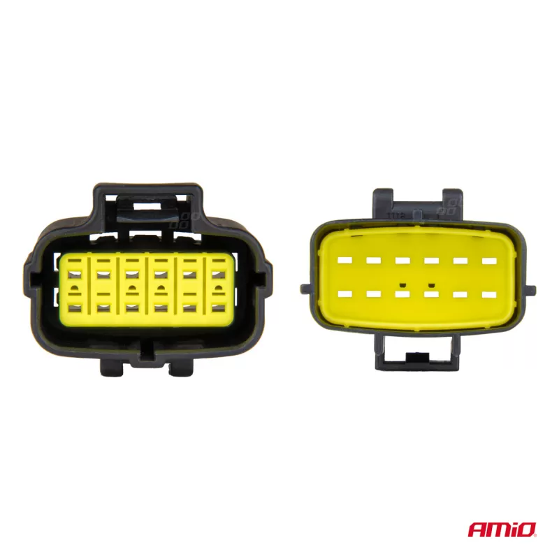Jungties kištuko ir lizdo rinkinys, 12 kontaktų, 2,2mm, AMIO-04352