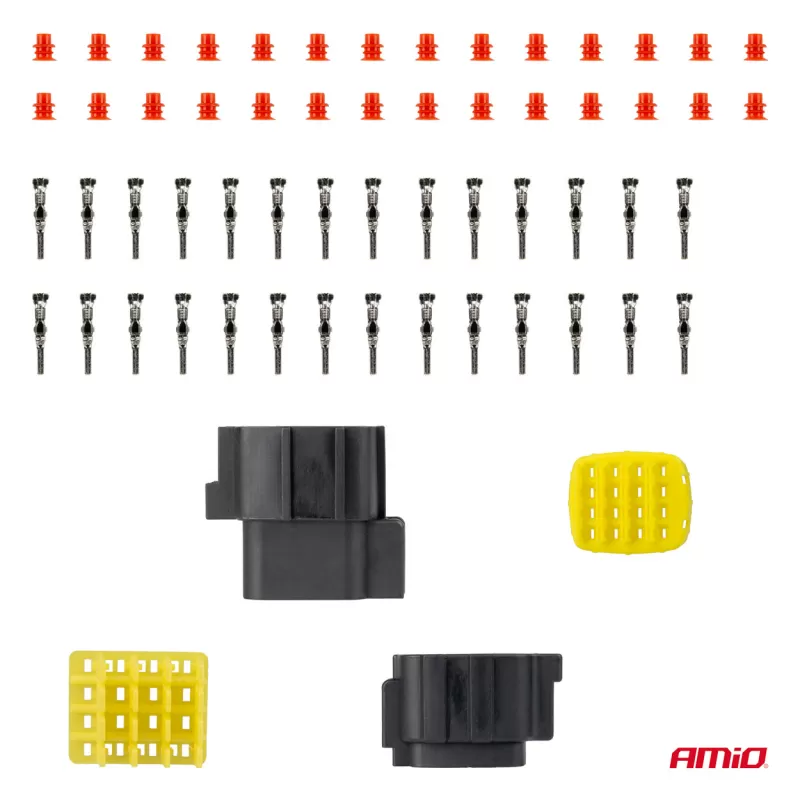 Jungties kištuko ir lizdo rinkinys, 16 kontaktų, 2,2mm, AMIO-04353