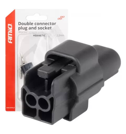 Jungties kištuko ir lizdo rinkinys, 2 kontaktai, 2,2mm, AMIO-04346