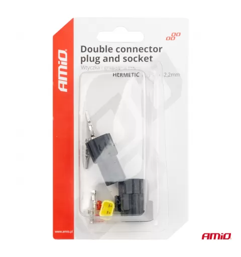 Jungties kištuko ir lizdo rinkinys, 2 kontaktai, 2,2mm, AMIO-04346