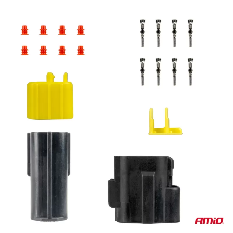 Jungties kištuko ir lizdo rinkinys, 4 kontaktai, 2,2mm, AMIO-04348