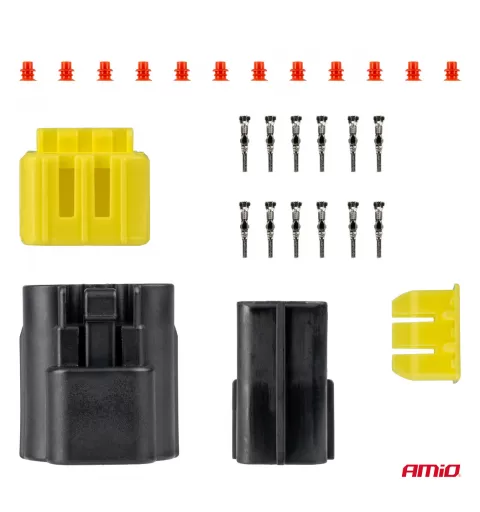 Jungties kištuko ir lizdo rinkinys, 6 kontaktai, 2,2mm, AMIO-04349