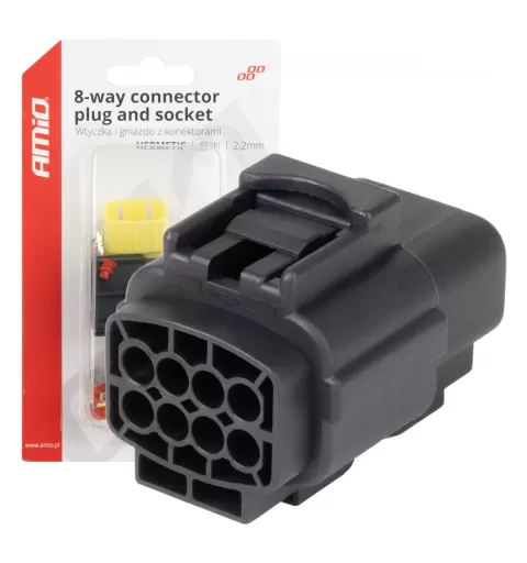 Jungties kištuko ir lizdo rinkinys, 8 kontaktai, 2,2mm, AMIO-04350