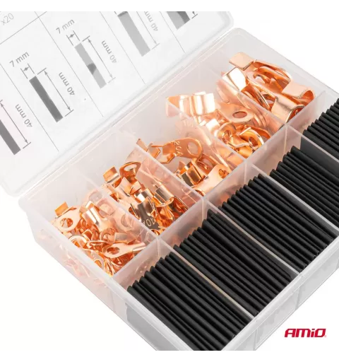 Jungčių ir termosusitraukiančių vamzdelių rinkinys AMIO-03933