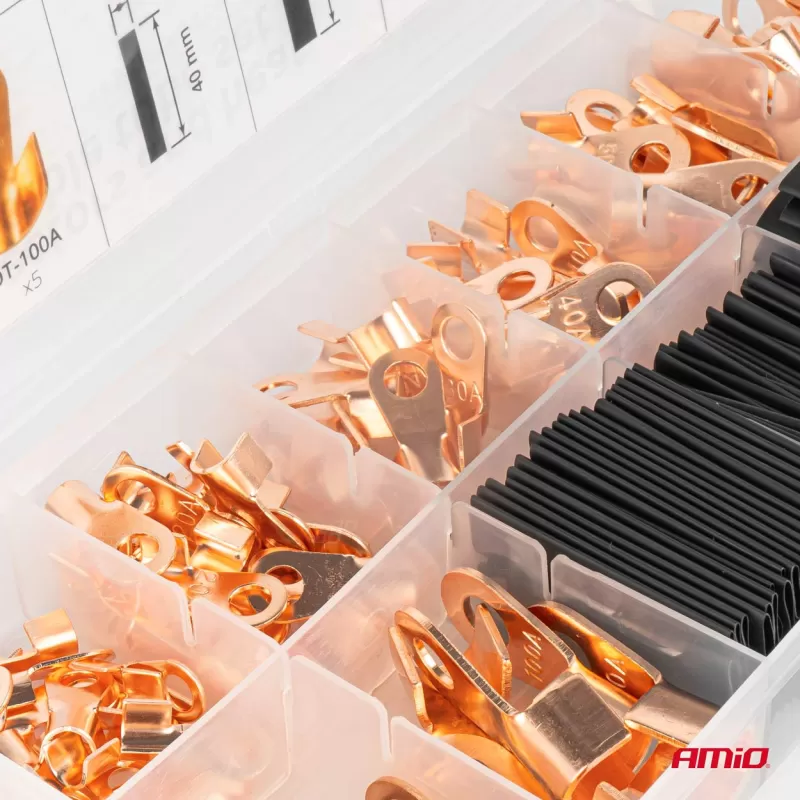 Jungčių ir termosusitraukiančių vamzdelių rinkinys AMIO-03984