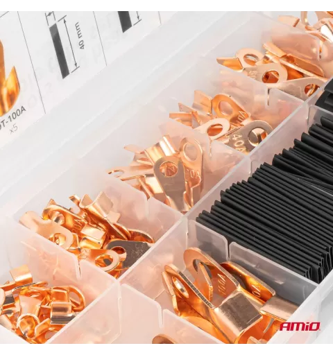 Jungčių ir termosusitraukiančių vamzdelių rinkinys AMIO-03984