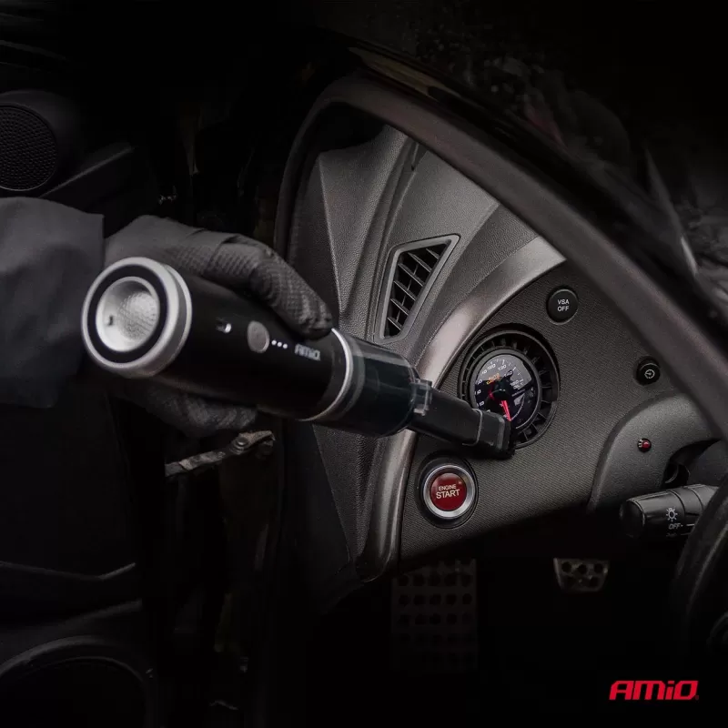 Belaidis automobilinis dulkių siurblys be šepetėlių variklio, su siurbimo funkcija, 100W 20kPa USB-C AMIO-04785