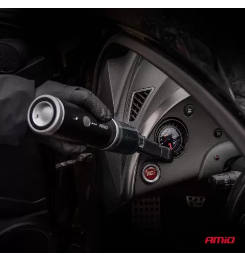 Belaidis automobilinis dulkių siurblys be šepetėlių variklio, su siurbimo funkcija, 100W 20kPa USB-C AMIO-04785