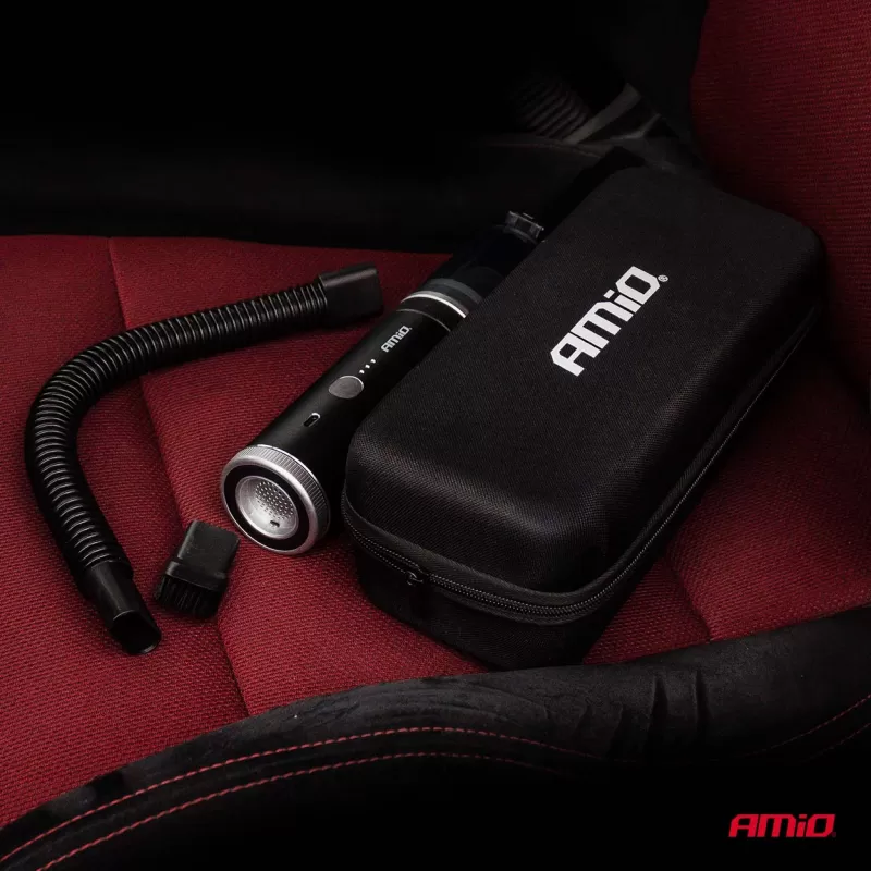 Belaidis automobilinis dulkių siurblys be šepetėlių variklio, su siurbimo funkcija, 100W 20kPa USB-C AMIO-04785
