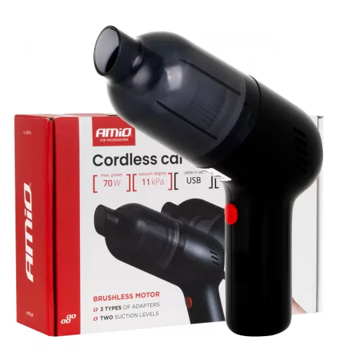 Belaidis automobilinis dulkių siurblys 70W 11kPa USB-C VC-08 HEPA AMIO-04416